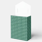 Gingham-Jade Green-Favor Box, Tent Bedankdoosjes (Geopend)