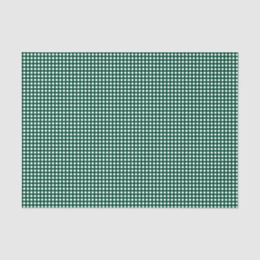 Gingham-Jade Green-Tissue Wrapping Paper Tissuepapier (Voorkant)
