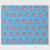 Gingham Joy en Snowflakes Cadeaupapier (Vlak)