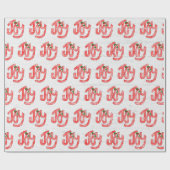 Gingham Joy on Whitewash Wood Cadeaupapier (Vlak)