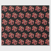 Gingham Joy op Black Cadeaupapier (Vlak)