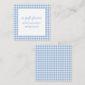 Gingham Kaarten voor speciale cadeaubehuizing Notitiekaartje (Voorkant / Achterkant)