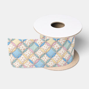 Gingham Kathedraalraam Quilt Ontwerp Lint