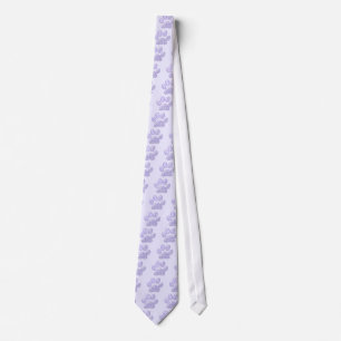 gingham kattenpoot - paars stropdas