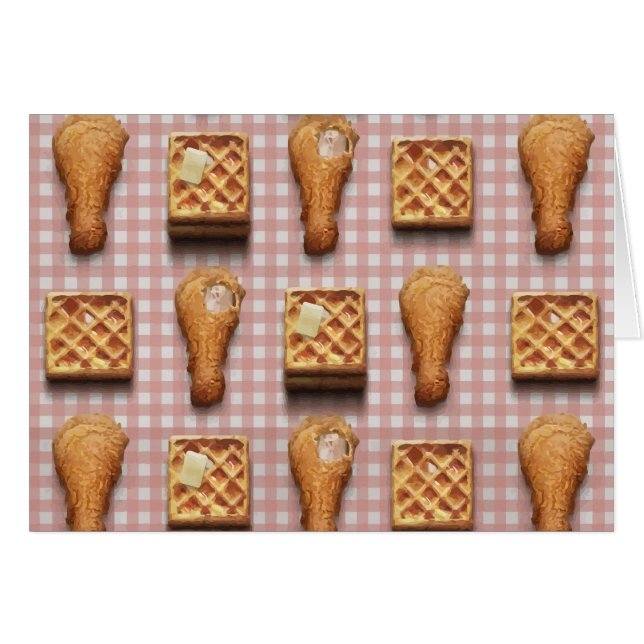 gingham-kippenwafels (Voorkant Horizontaal)
