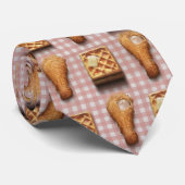 gingham-kippenwafels stropdas (Opgerold)