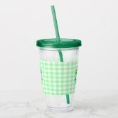 Gingham Klaver Acryl Drinkbeker (Links)