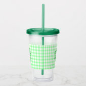 Gingham Klaver Acryl Drinkbeker (Rechts)
