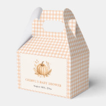 Gingham Kleine Pompoen Baby Shower