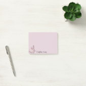 gingham konijn - roze post-it® notes (Kantoor)