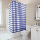 Gingham Lavendel Wit Douchegordijn (In situ)