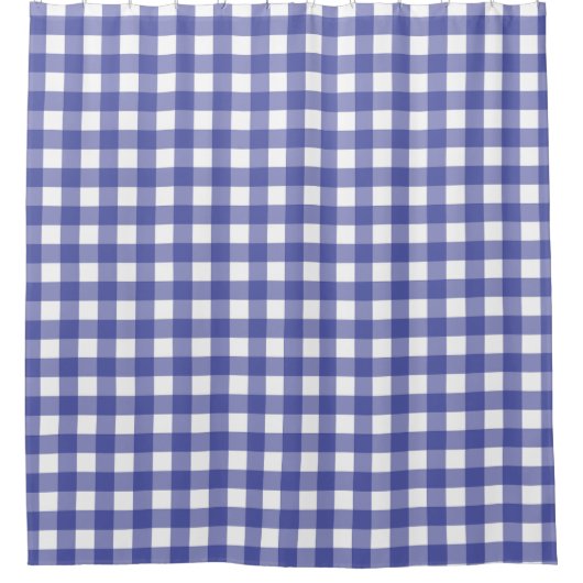 Gingham Lavendel Wit Douchegordijn (Voorkant)