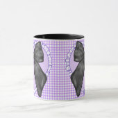 Gingham Lavender Mok Hart Coquette Bow (Midden)