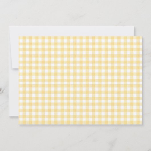 Gingham Lemon Onze belangrijkste squeeze 1e verjaa Kaart (Achterkant)