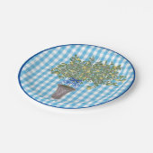 Gingham Lemons Lemon Tree  Papieren Bordje (Gekanteld)