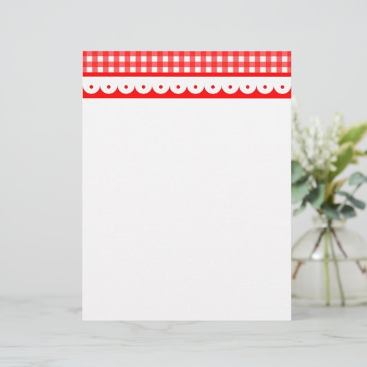 Gingham Letterhead (Staand voorkant)