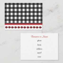 Gingham Lieveheersbeestje Visitekaartje