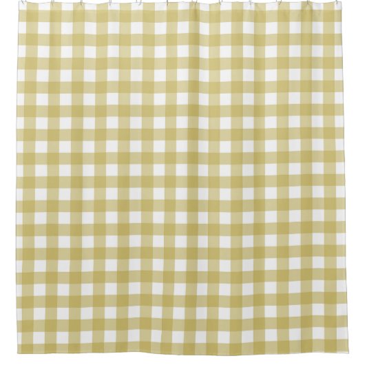 Gingham limoengroen wit douchegordijn (Voorkant)