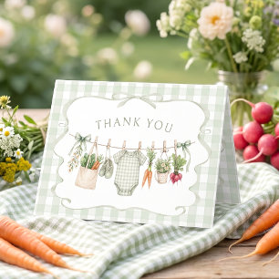 Gingham Lokale Baby Shower Bedankkaart
