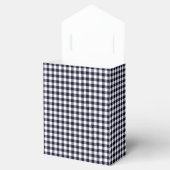Gingham-Midnight Blue-Favor Box, Tent Bedankdoosjes (Geopend)