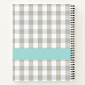 Gingham-monogram Notitieboek (Achterkant)