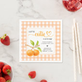 Gingham Orange Baby Shower Servet (Insitu)