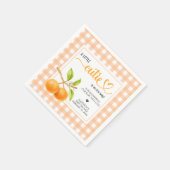 Gingham Orange Baby Shower Servet (Hoek)