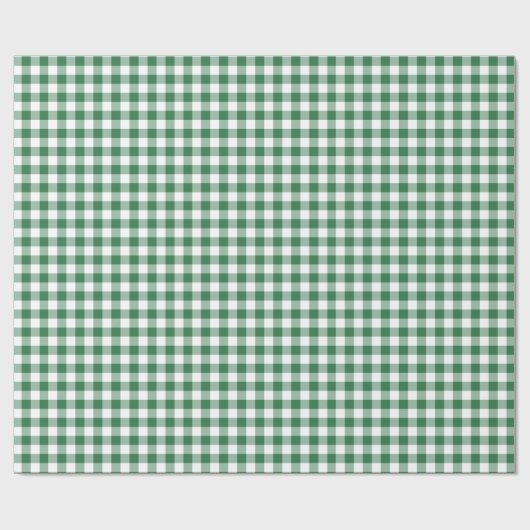 Gingham-pakpapier met groene en witte cheque cadeaupapier (Vlak)