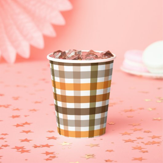 Gingham Papieren Bekers (Insitu)