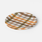 Gingham Papieren Bordje (Gekanteld)