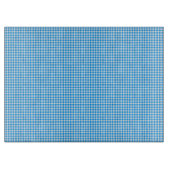 Gingham Pastel Blue-White-15x11 CUTTING BOARD Snijplank (Voorkant)