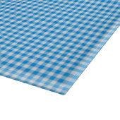 Gingham Pastel Blue-White-15x11 CUTTING BOARD Snijplank (Hoek)