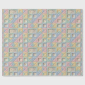 Gingham Patchwork Dekbed Patroon Cadeaupapier (Vlak)