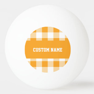 Gingham Patroon Aangepaste naam Pingpongballen