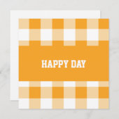 Gingham Patroon Gelukkige Dag (Voorkant / Achterkant)