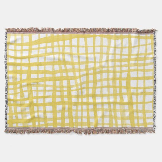Gingham-patroon in geel deken (Voorkant)