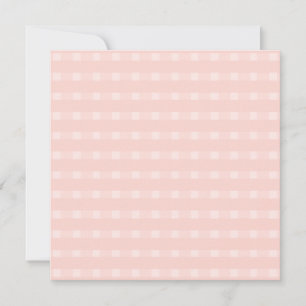 Gingham patroon in roze en pastel perzik kaart