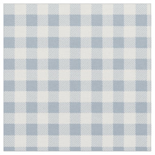 Gingham patroon kust geruit wit gedempte blauwe stof