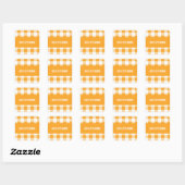 Gingham Patroon Ons 1e Huis Vierkante Sticker (Vel)