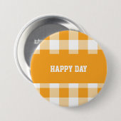 Gingham-patroon Ronde Button 7,6 Cm (Voorkant /achterkant)