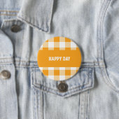 Gingham-patroon Ronde Button 7,6 Cm (In situ)