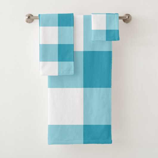Gingham Pattern Bad Handdoek (Insitu)