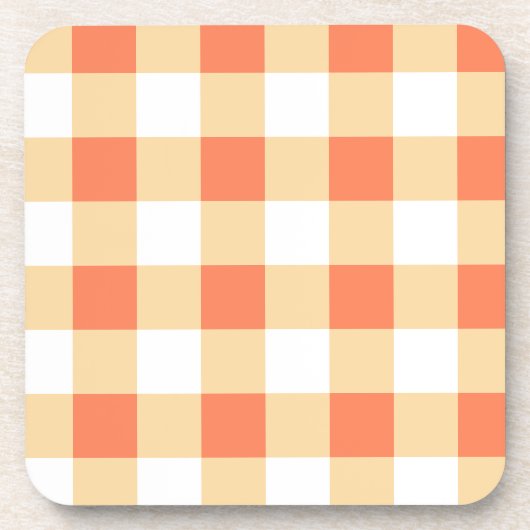 Gingham Pattern Bier Onderzetter (Voorkant)