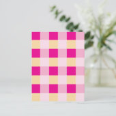 Gingham Pattern Briefkaart (Staand voorkant)
