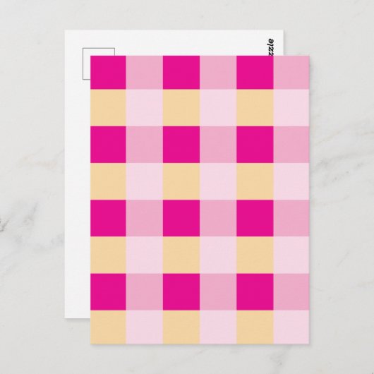 Gingham Pattern Briefkaart (Voorkant / Achterkant)