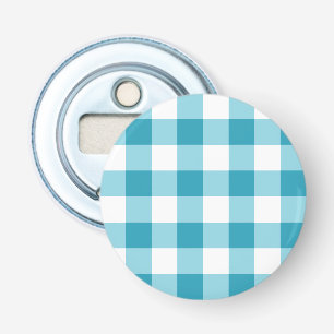 Gingham Pattern Button Flesopener
