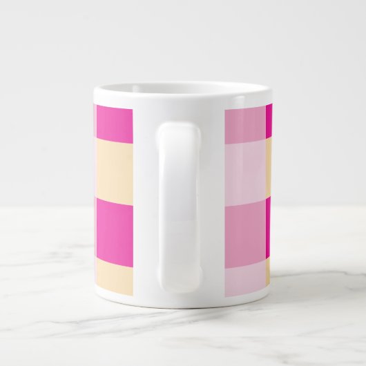 Gingham Pattern Extra Grote Beker (Achterkant)