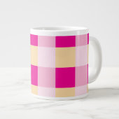 Gingham Pattern Extra Grote Beker (Voorkant rechts)
