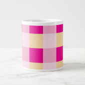 Gingham Pattern Extra Grote Beker (Voorkant)