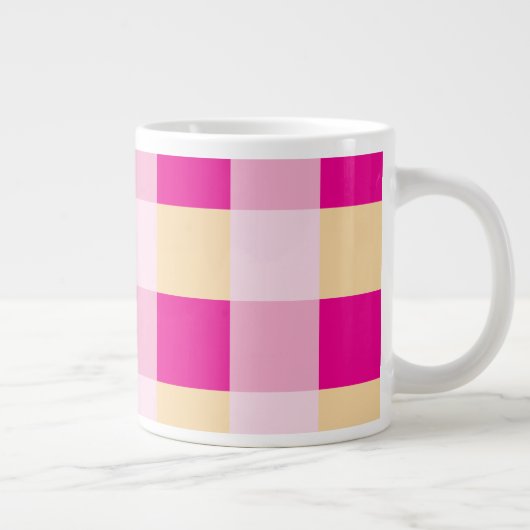 Gingham Pattern Extra Grote Beker (Rechts)